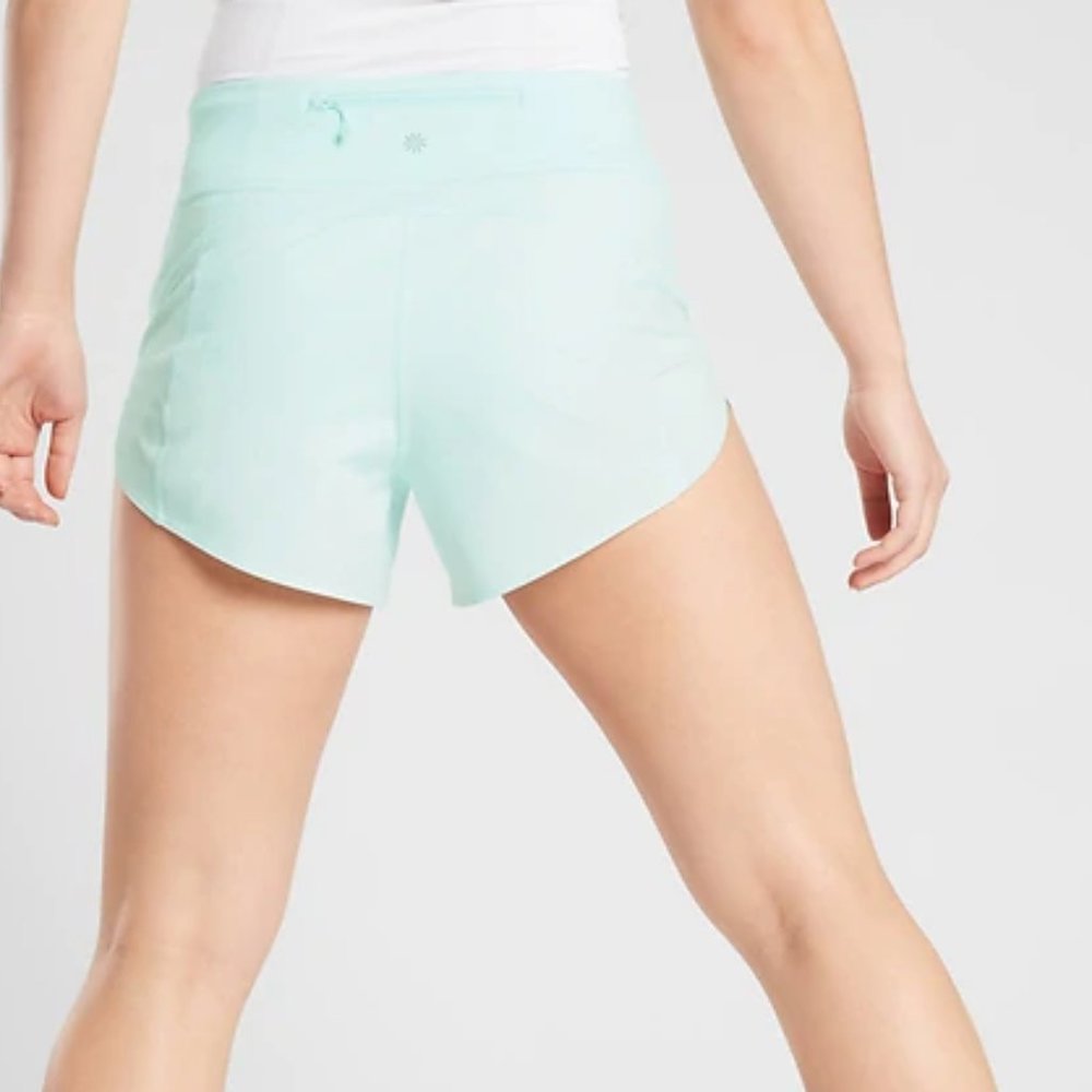 NWOT Athleta Blue Run With It 3.5" Shorts - Picture 2 of 10